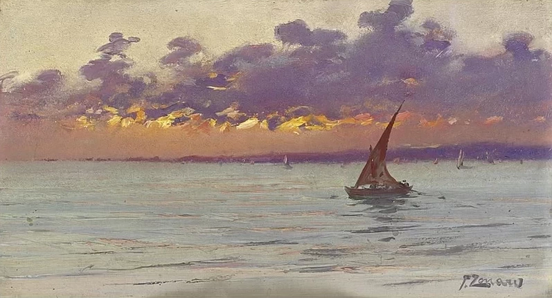 Dal lungomare di Patras, tramonto